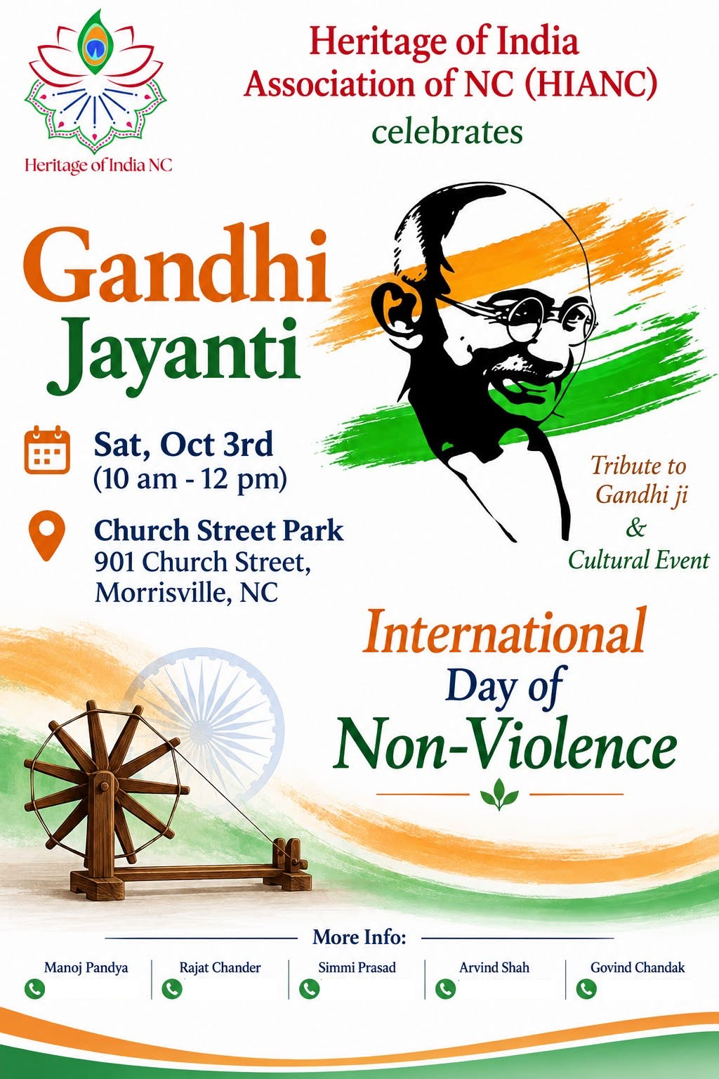 Gandhi Jayanti Celebration by Heritage India Association of NC